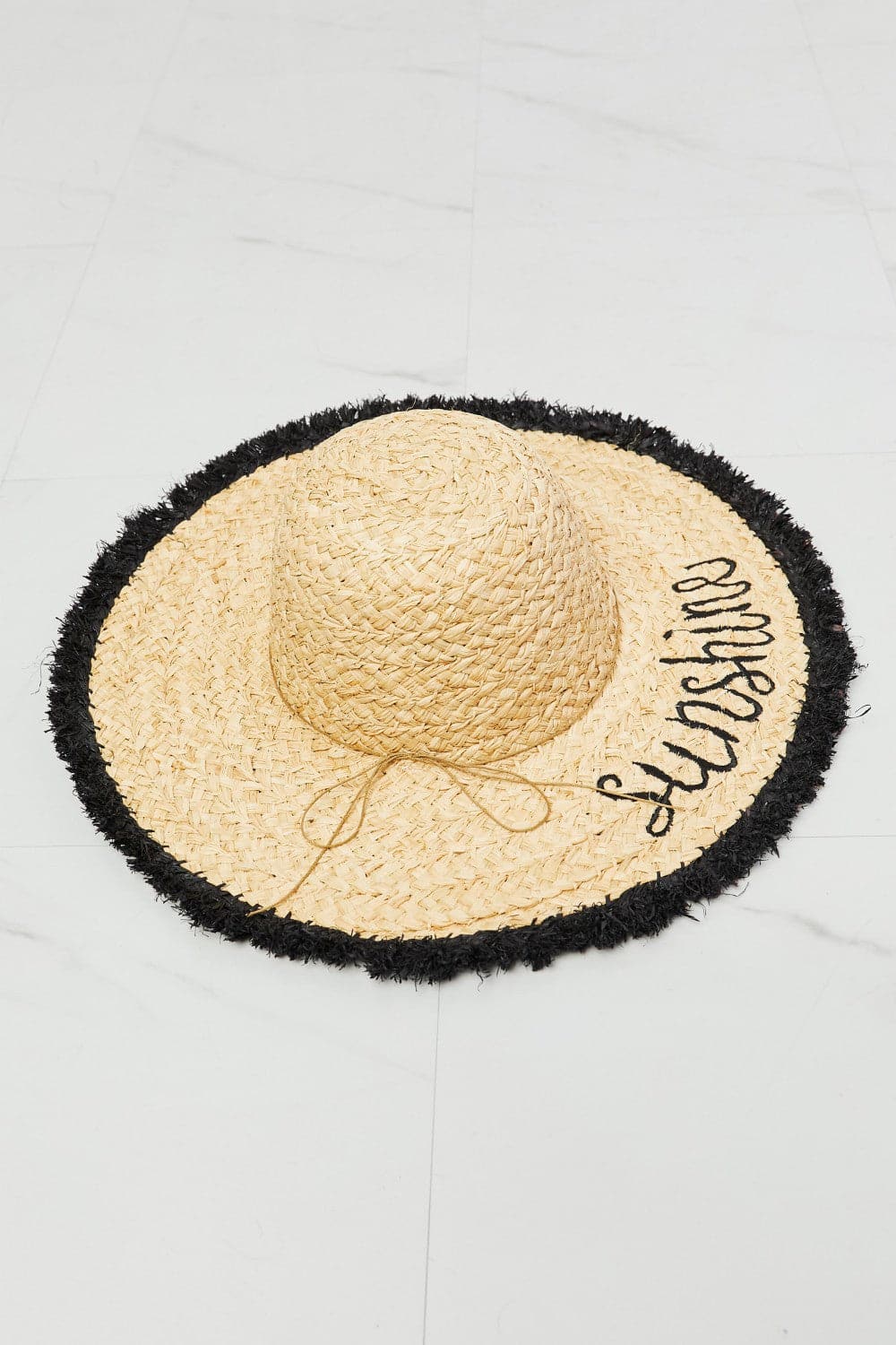 Fame Sunshine Straw Fringe Hat.