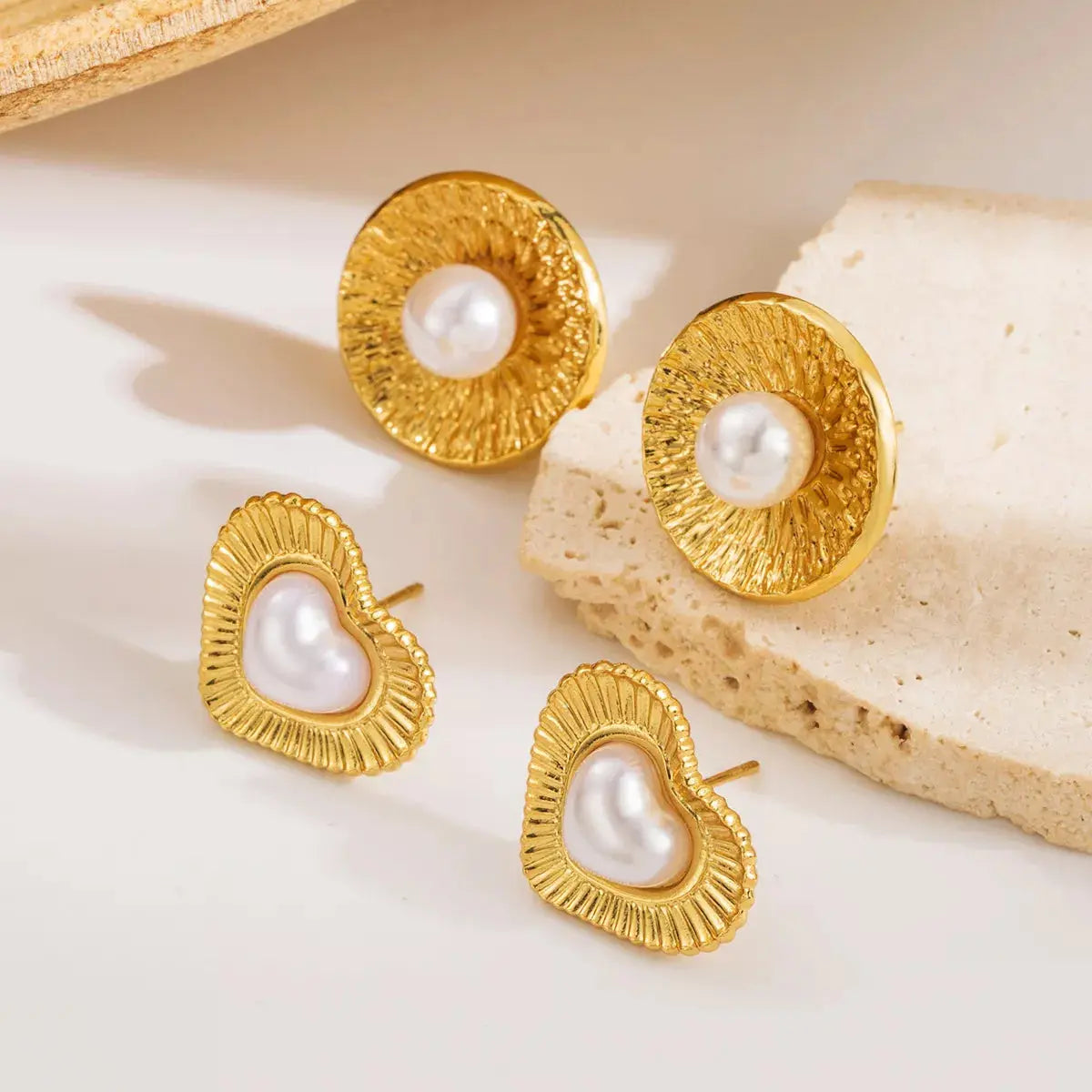 18K Gold-Plated Stud Earrings Simply Love