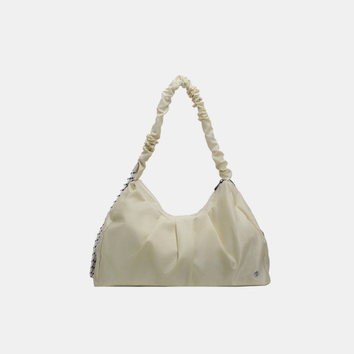 Stylish ruched canvas tote bag