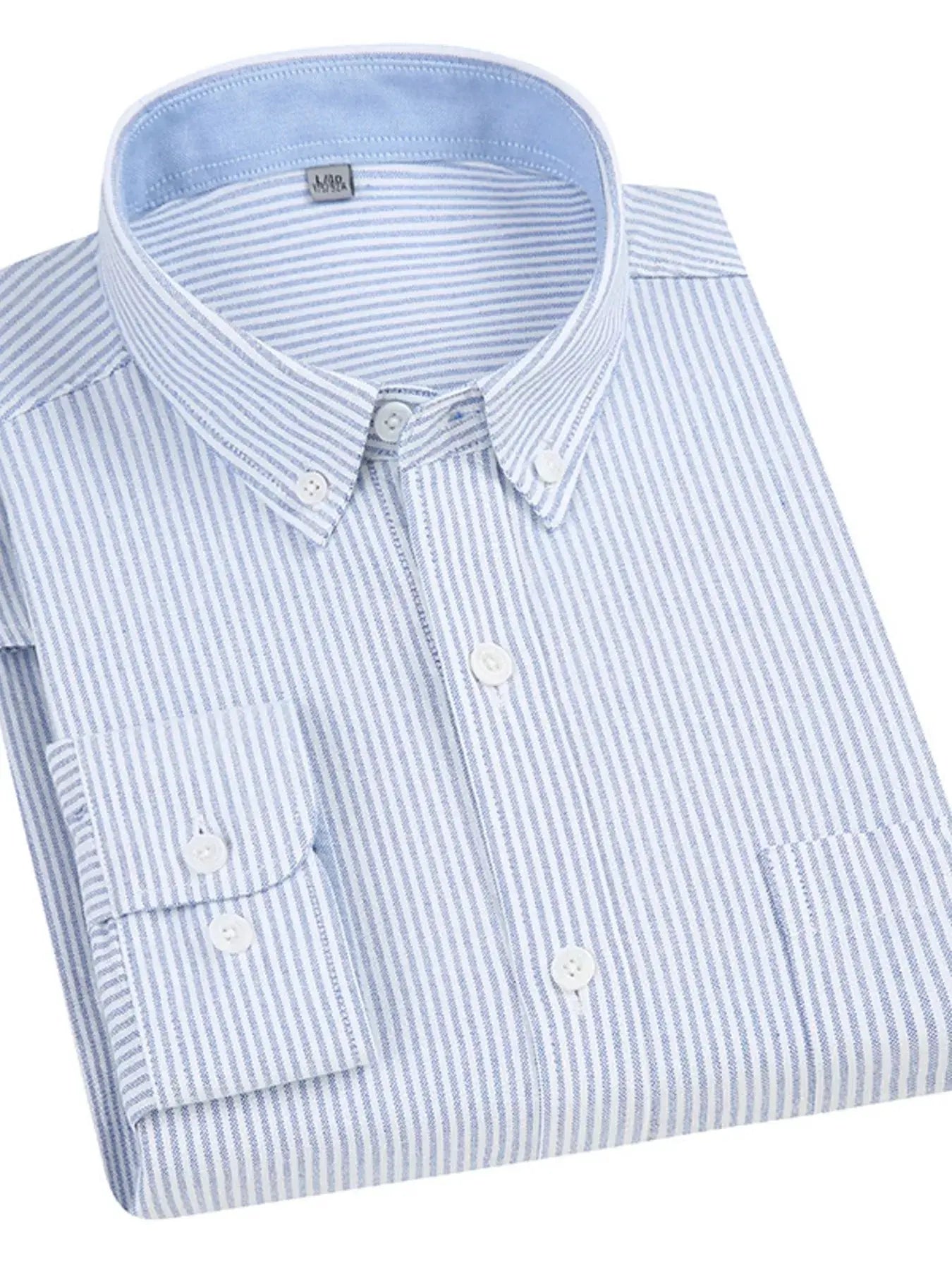 Men's Full Size Striped Button Up Long Sleeve Shirt Plus Size Simply Love