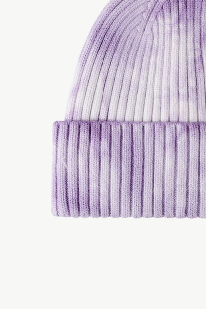 Tie-Dye Ribbed Cuffed Beanie.