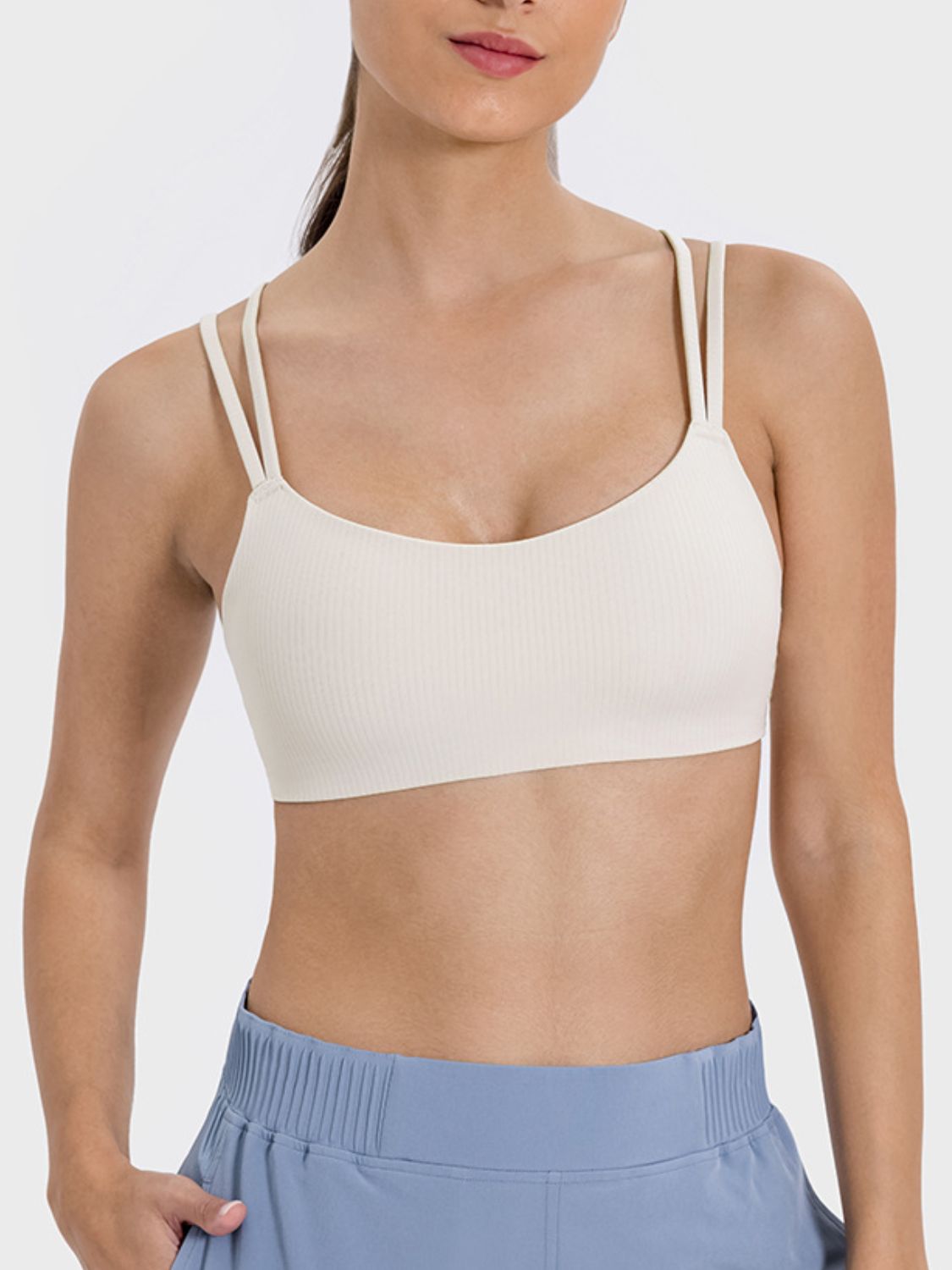 Scoop Neck Double Strap Active Cami Coco’s Tee Boutique