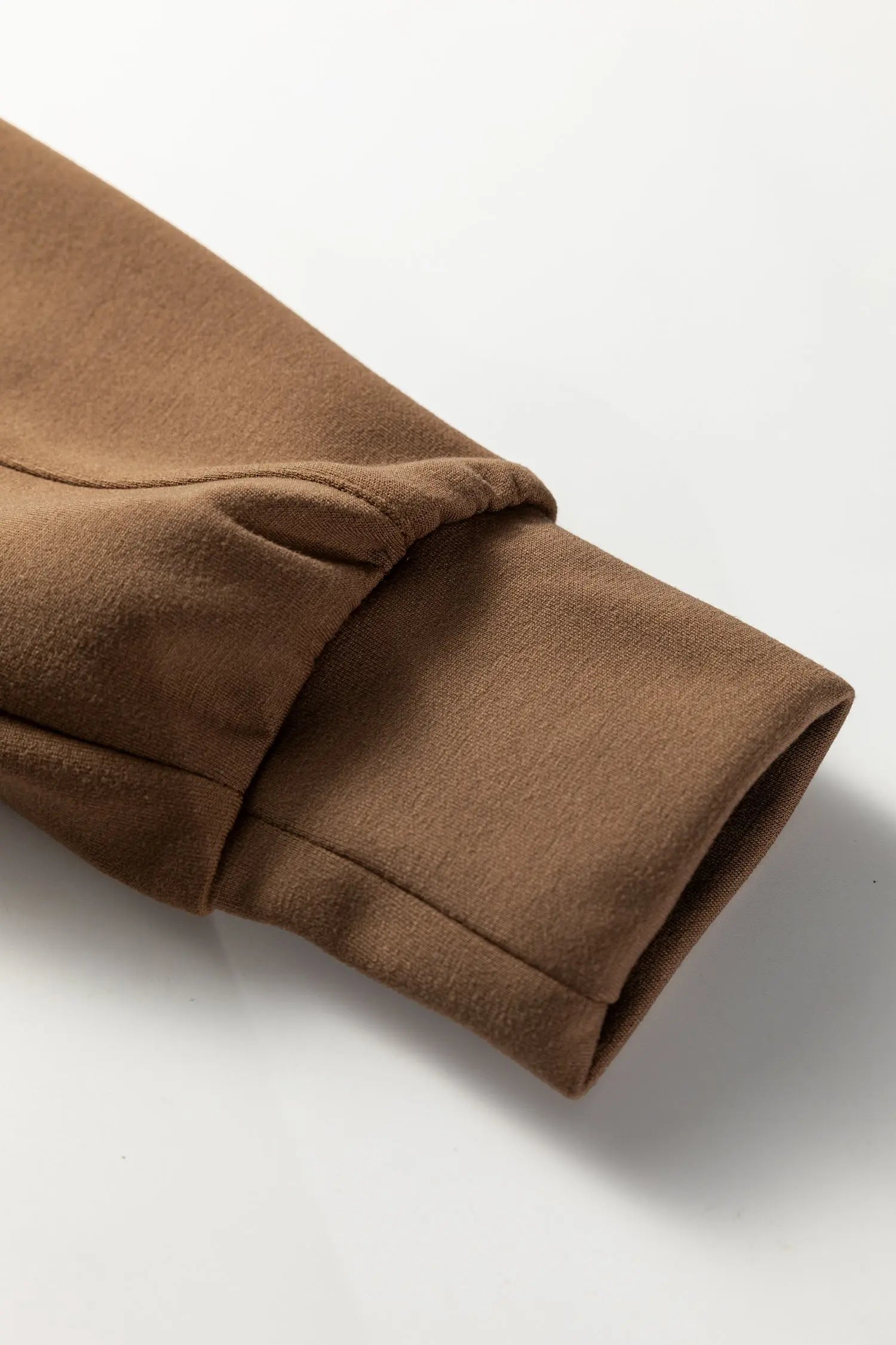 Coffee Solid Color V Neck Top And High Waist Pants Set Dear-Lover Dropshipping