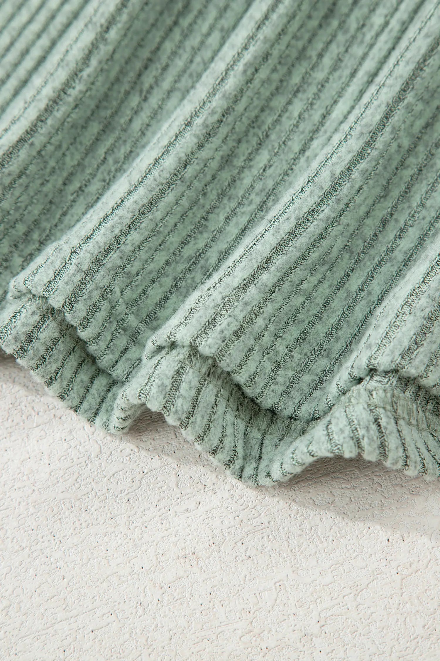 Grass Green Ribbed Notched Neck Knit Long Sleeve Two Piece Lounge Set Leggings Dear-Lover Dropshipping