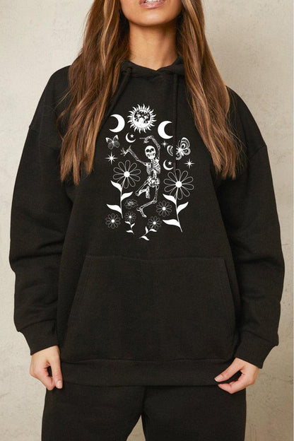 Dance with style in the Simply Love skeleton graphic hoodie