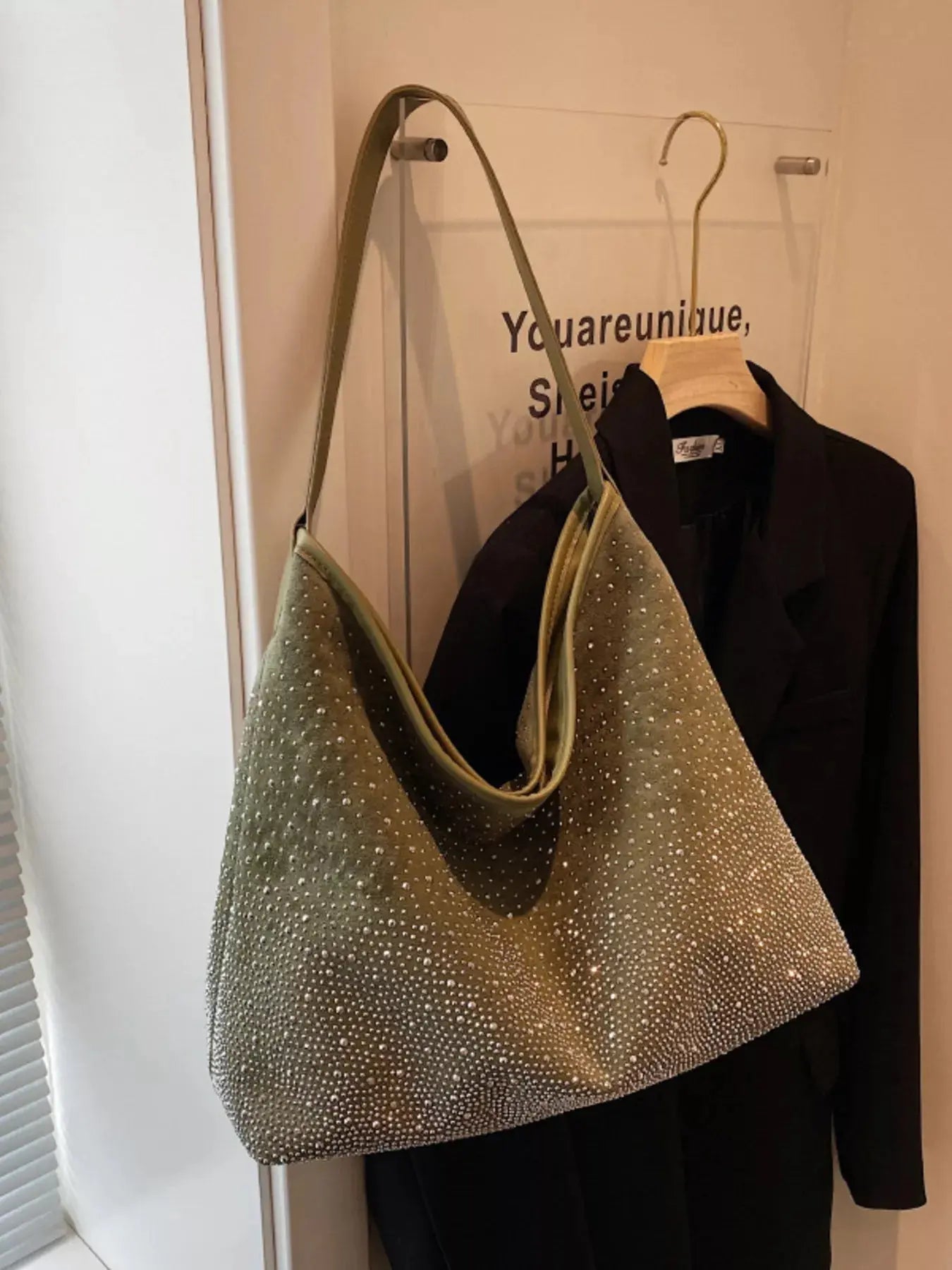 Rhinestone Tote Bag Simply Love