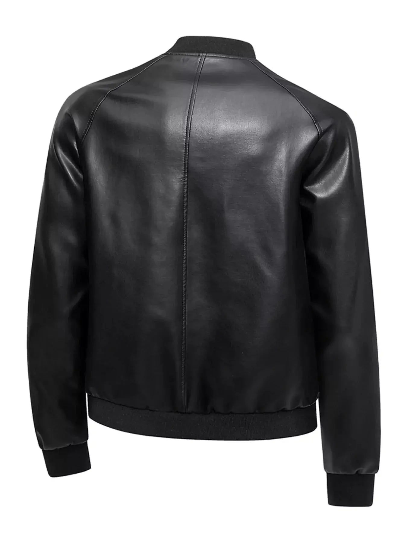 Men's Plus Size Zip Up Casual Leather Jacket Simply Love