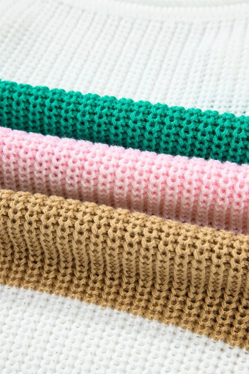 Color Block Notched Cap Sleeve Knit Top Simply Love