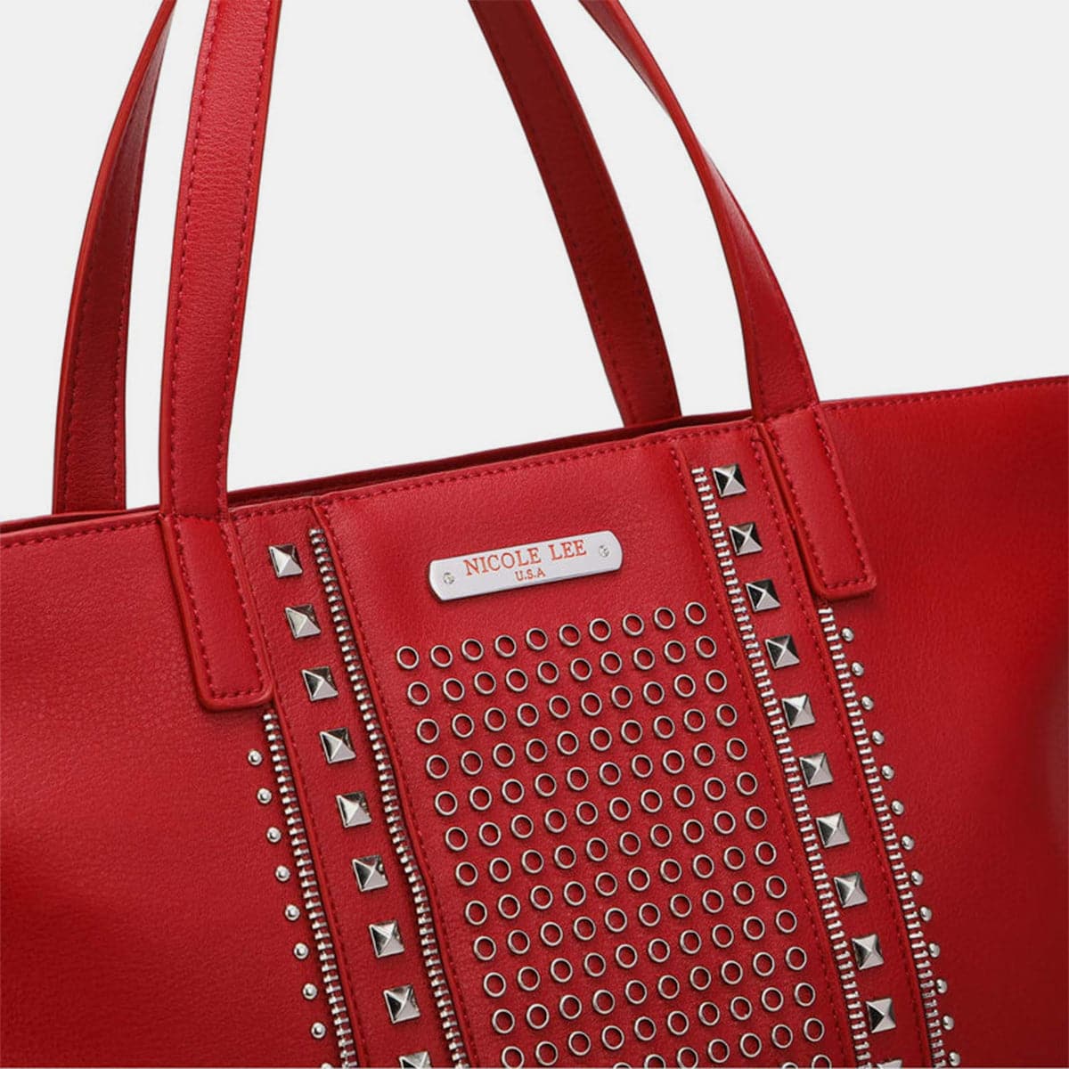 Nicole Lee USA Studded Large Tote Bag.