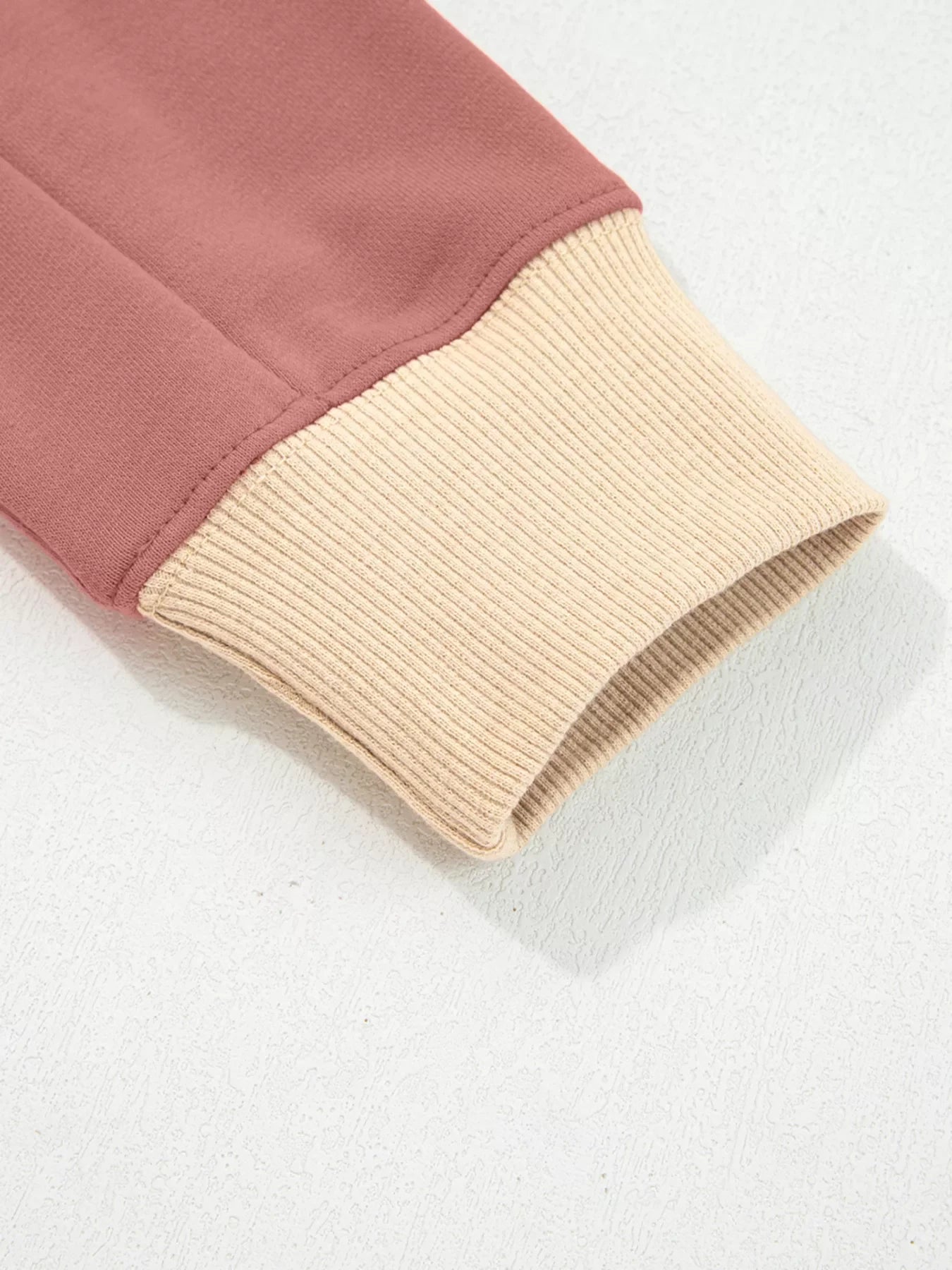 Contrast Star Patchwork Exposed Seam Uneven Hem Drop Shoulder Sweatshirt Simply Love