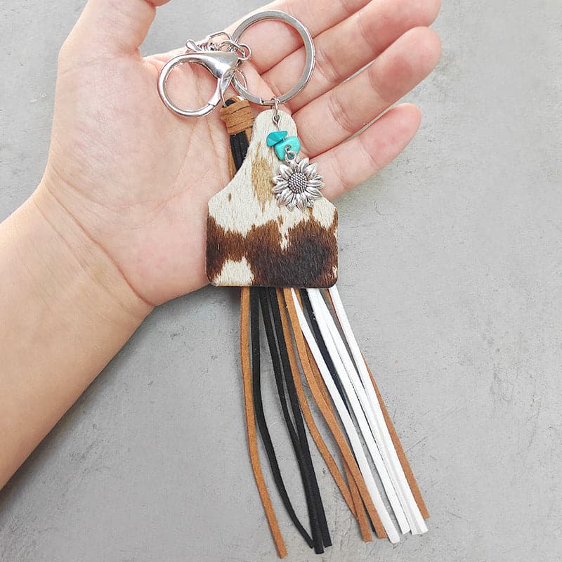 Turquoise Fringe Detail Key Chain.