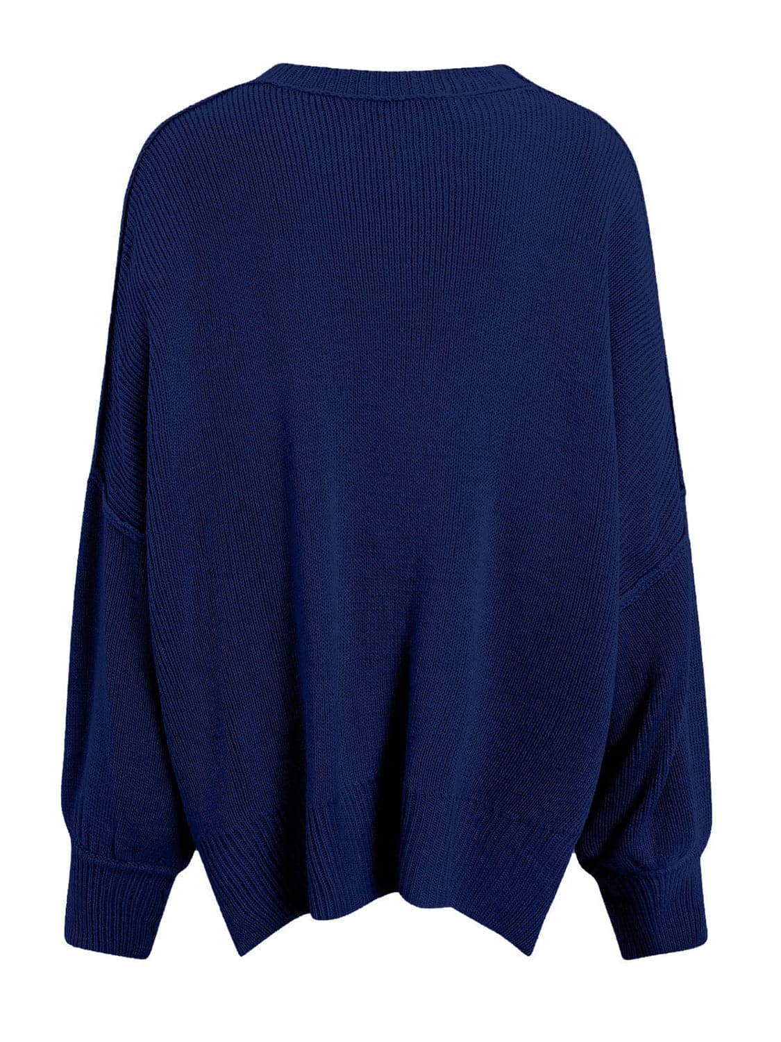 Cozy chic long sleeve sweater with side slits