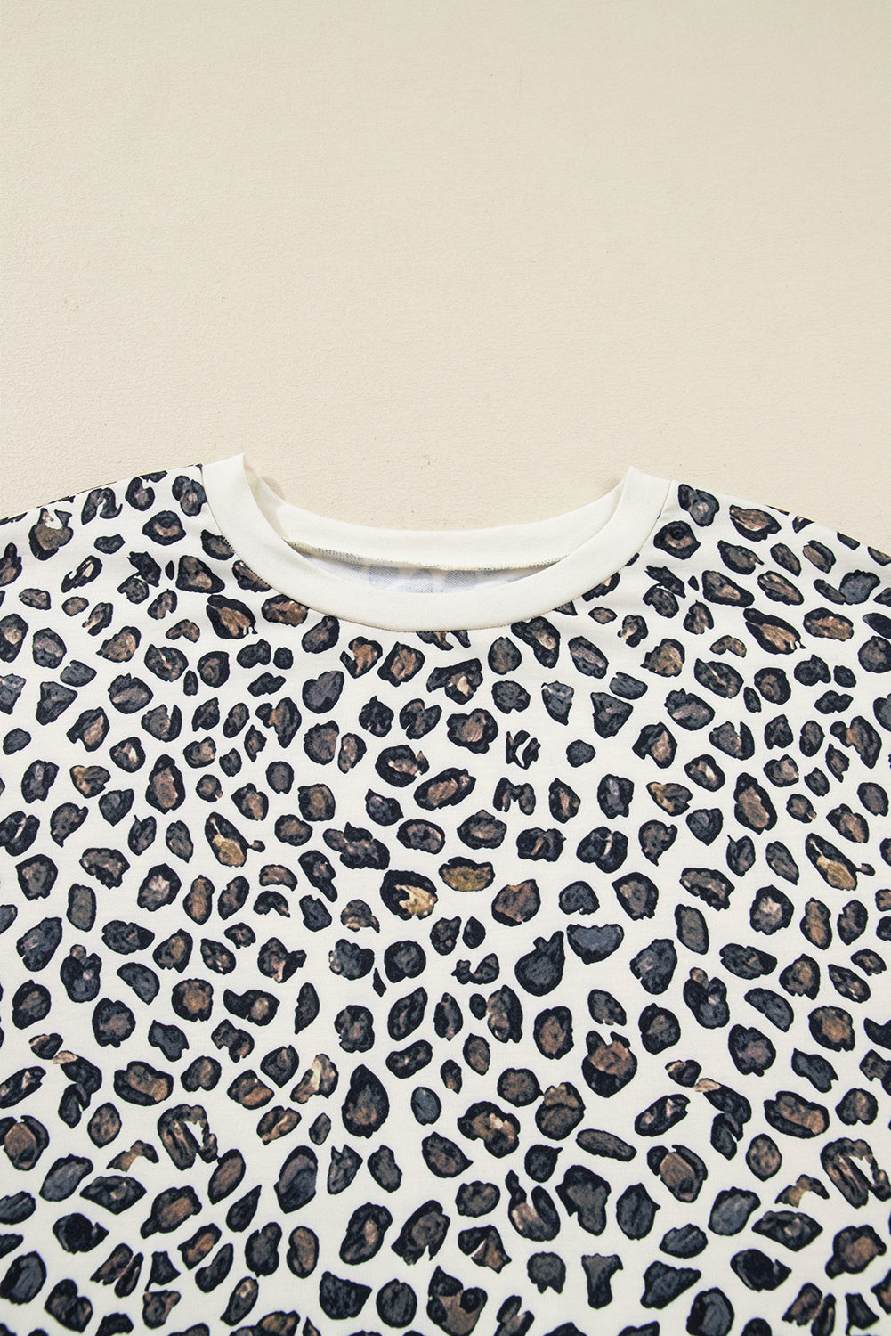 Khaki Plus Size Leopard Loose Pullover Casual Shorts 2pcs Outfit Dear-Lover Dropshipping