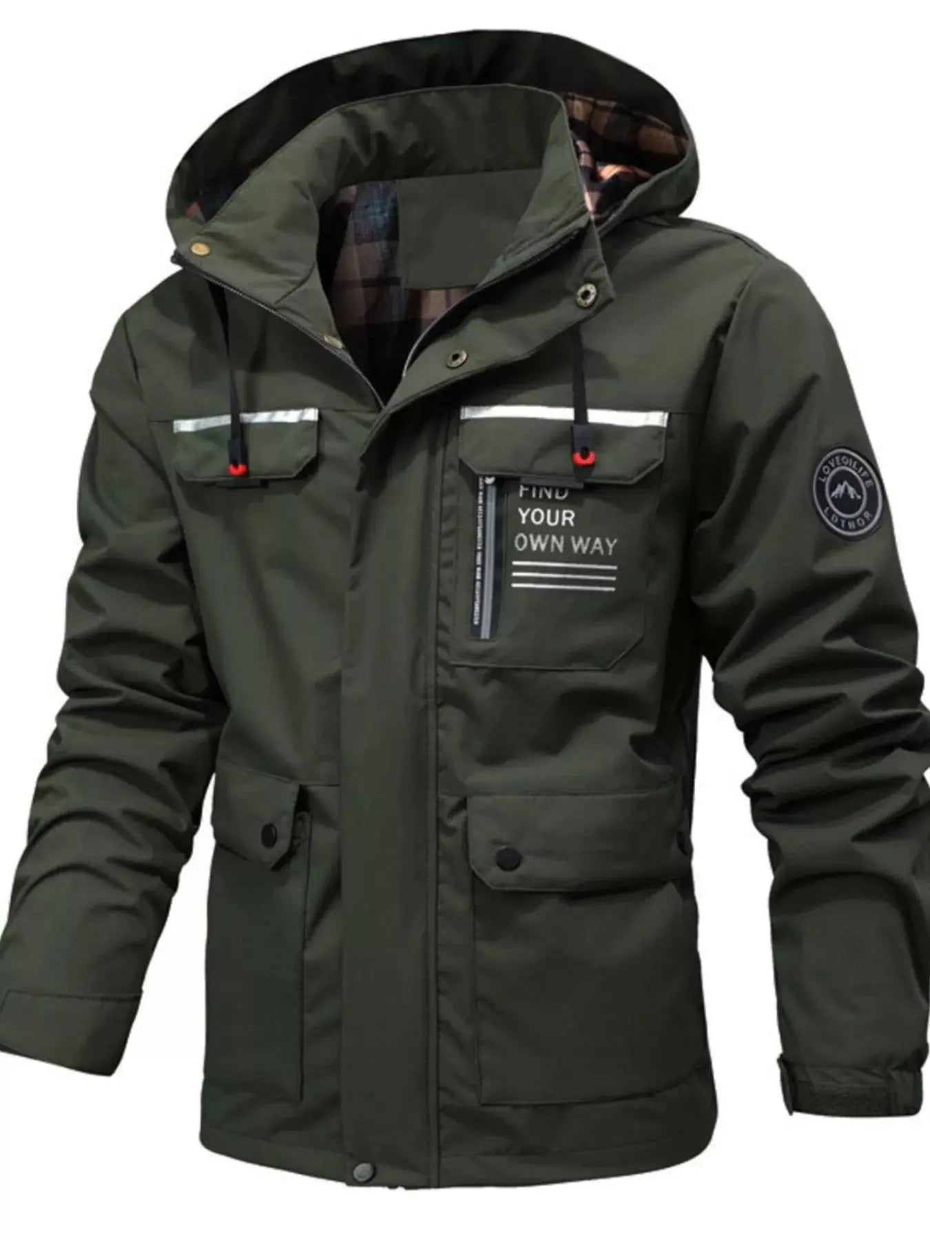 Men's Plus Size Hooded Outdoor Windproof Coat Simply Love