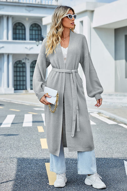 Tie Waist Longline Cardigan.