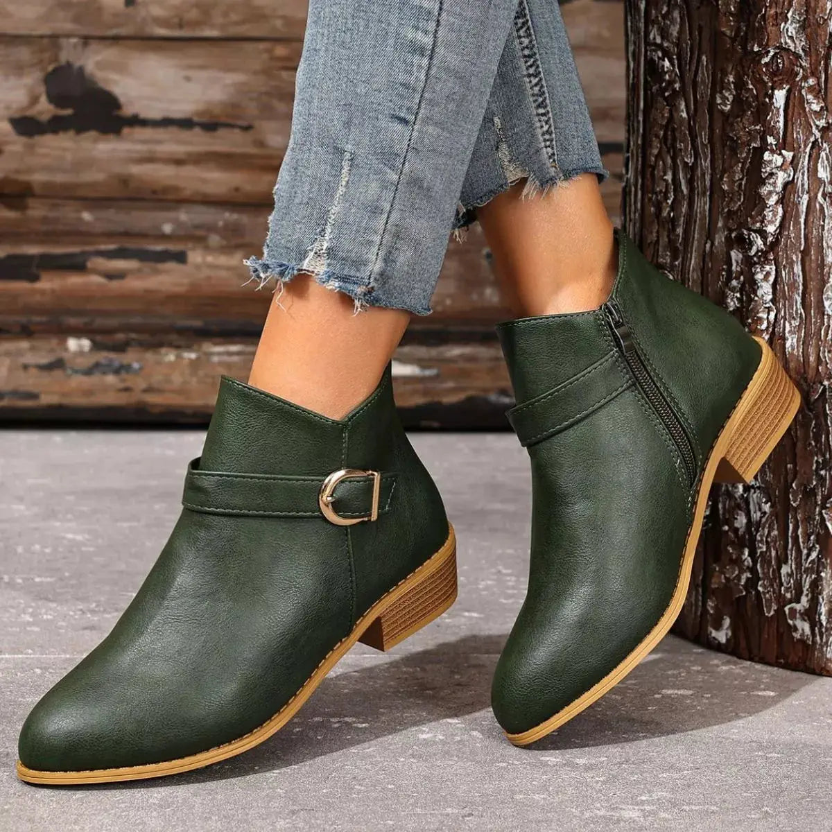 Point Toe Block Heels Boots Simply Love