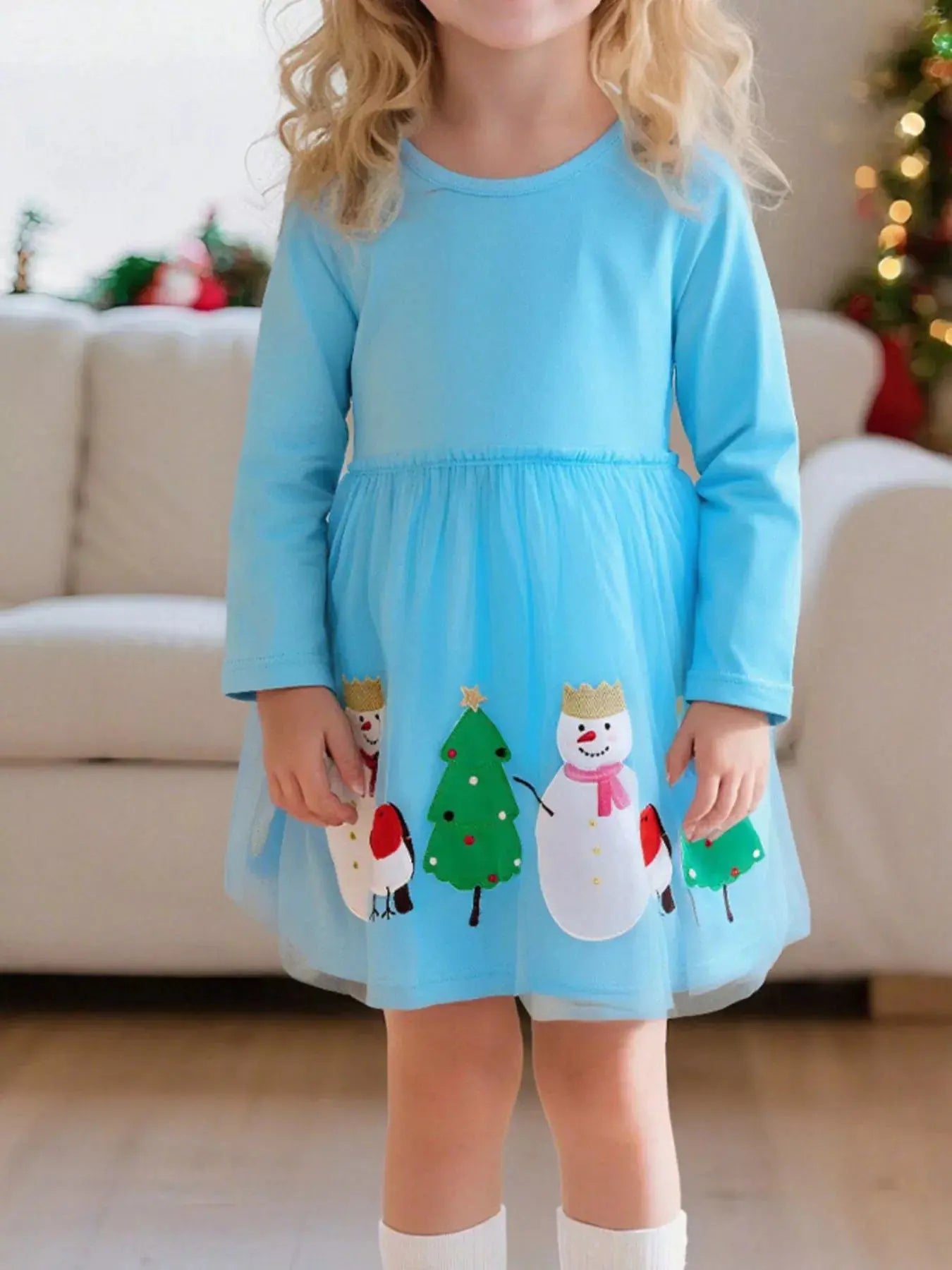 Children's Christmas Long Sleeve Dress Simply Love