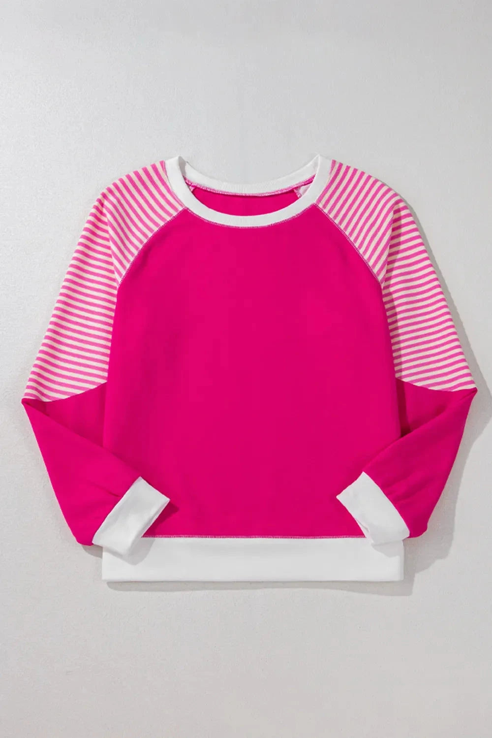Striped Round Neck Long Sleeve Sweatshirt Coco’s Tee Boutique