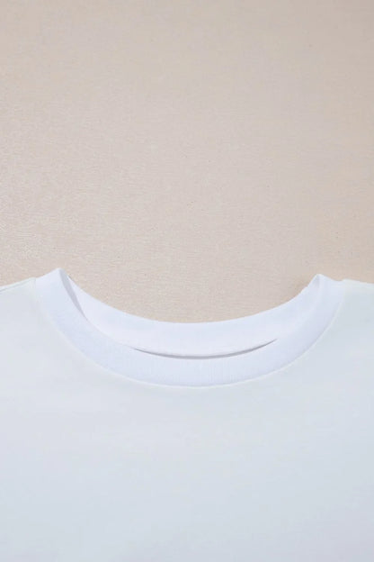 Loose Half Sleeve Hi Low Hem T Shirt