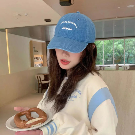 Embroidered Denim Baseball Cap Simply Love