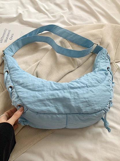 Large polyester crossbody bag