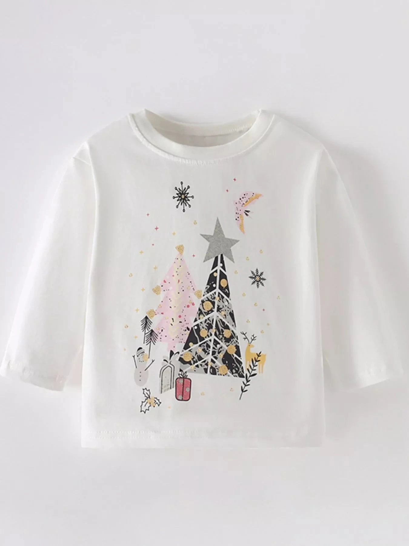 Children's Christmas Tree Graphic Long Sleeve T-Shirt Simply Love