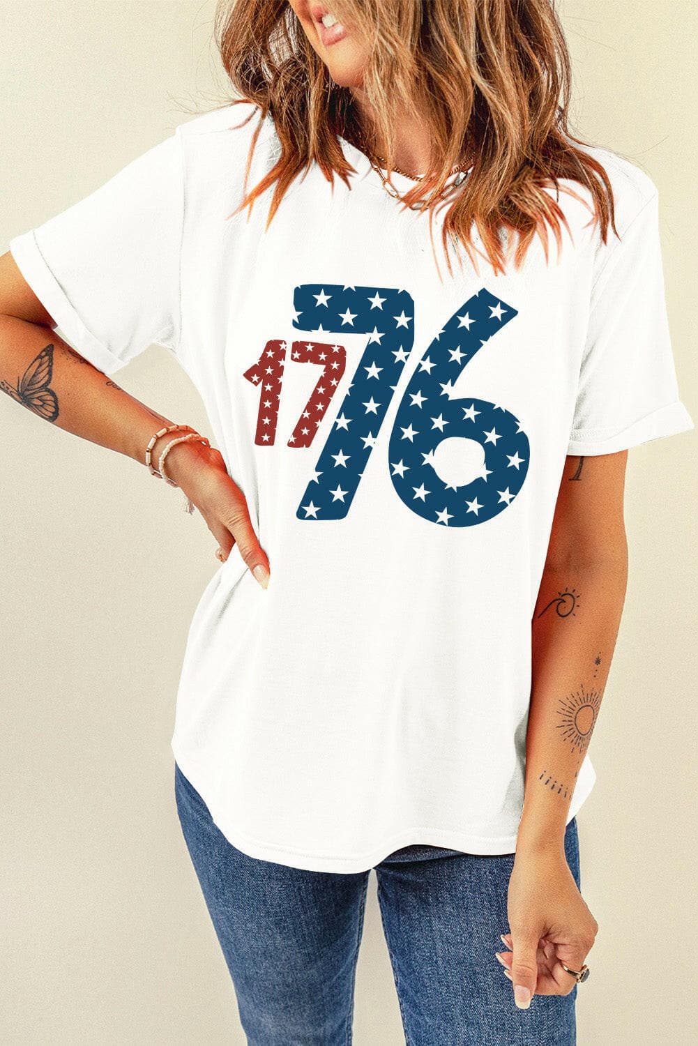 1776 Round Neck Short Sleeve T-Shirt.