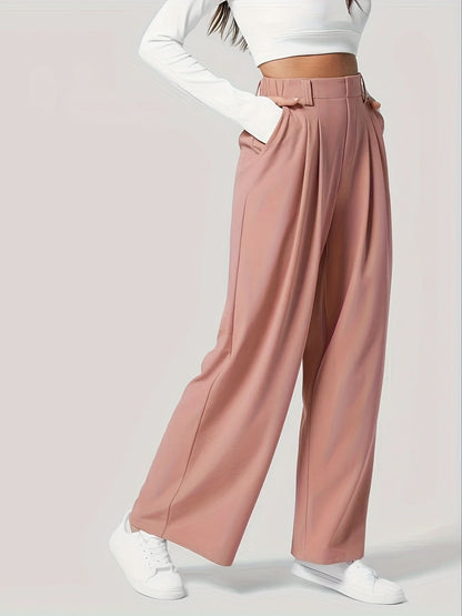 Comfy Wide Leg Trousers with Convenient Pockets