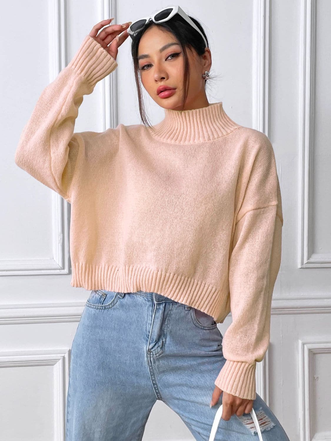 Cozy knit turtleneck top - s-xl