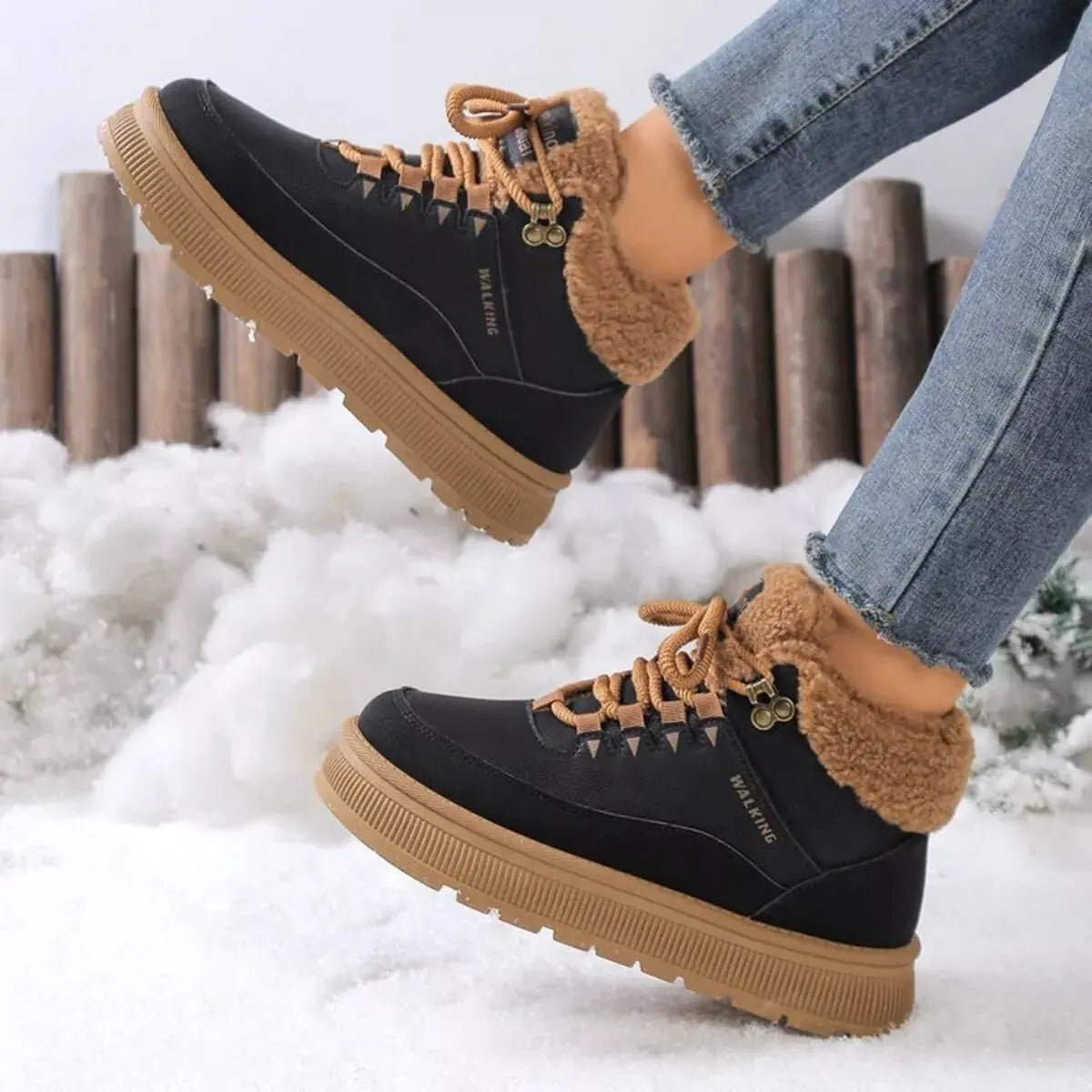 Lace Up Platform Ankle Boots Simply Love