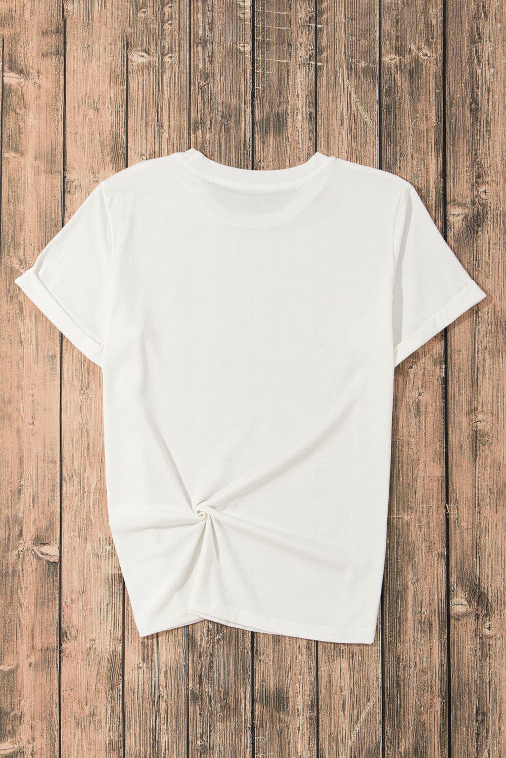 Letter Graphic Round Neck Short Sleeve T-Shirt.