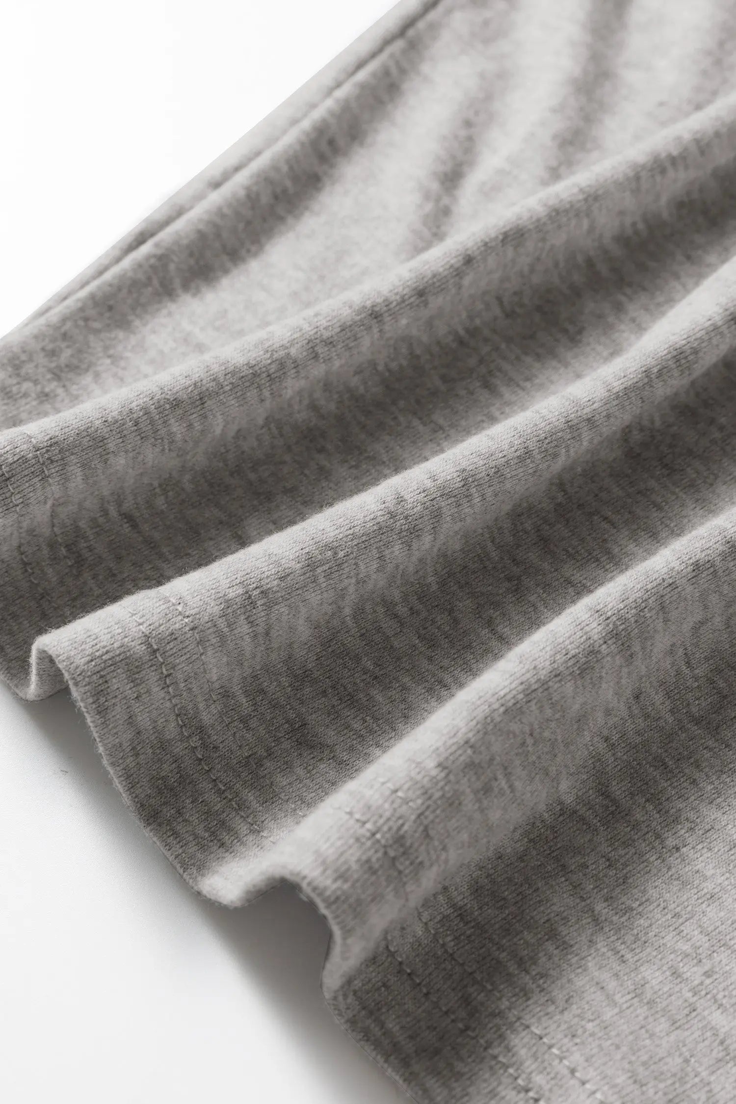 Light Grey Solid Color Extended Cuffs Long Sleeve Top Dear-Lover Dropshipping