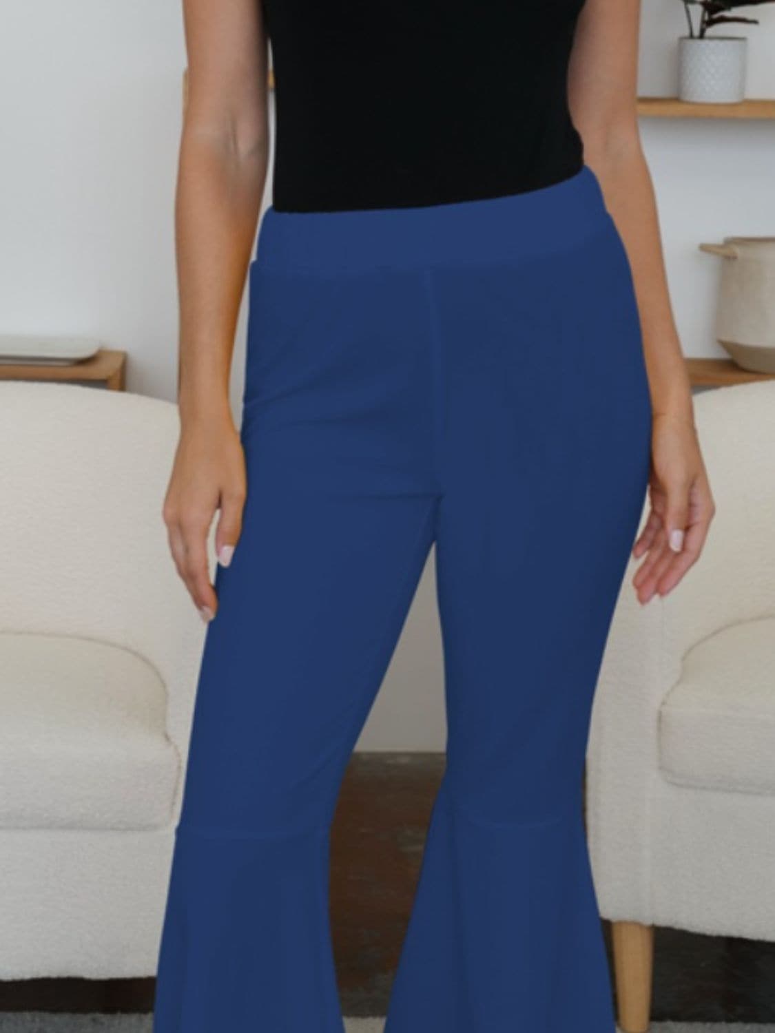 Chic high-low bootcut pants