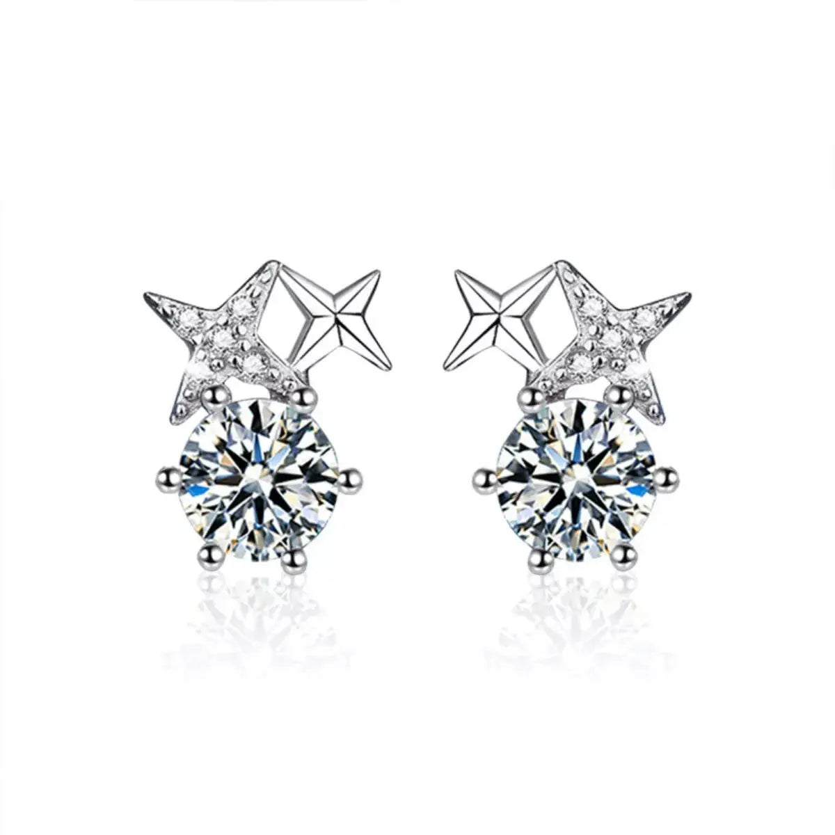 925 Sterling Silver Moissanite Stud Earrings Simply Love
