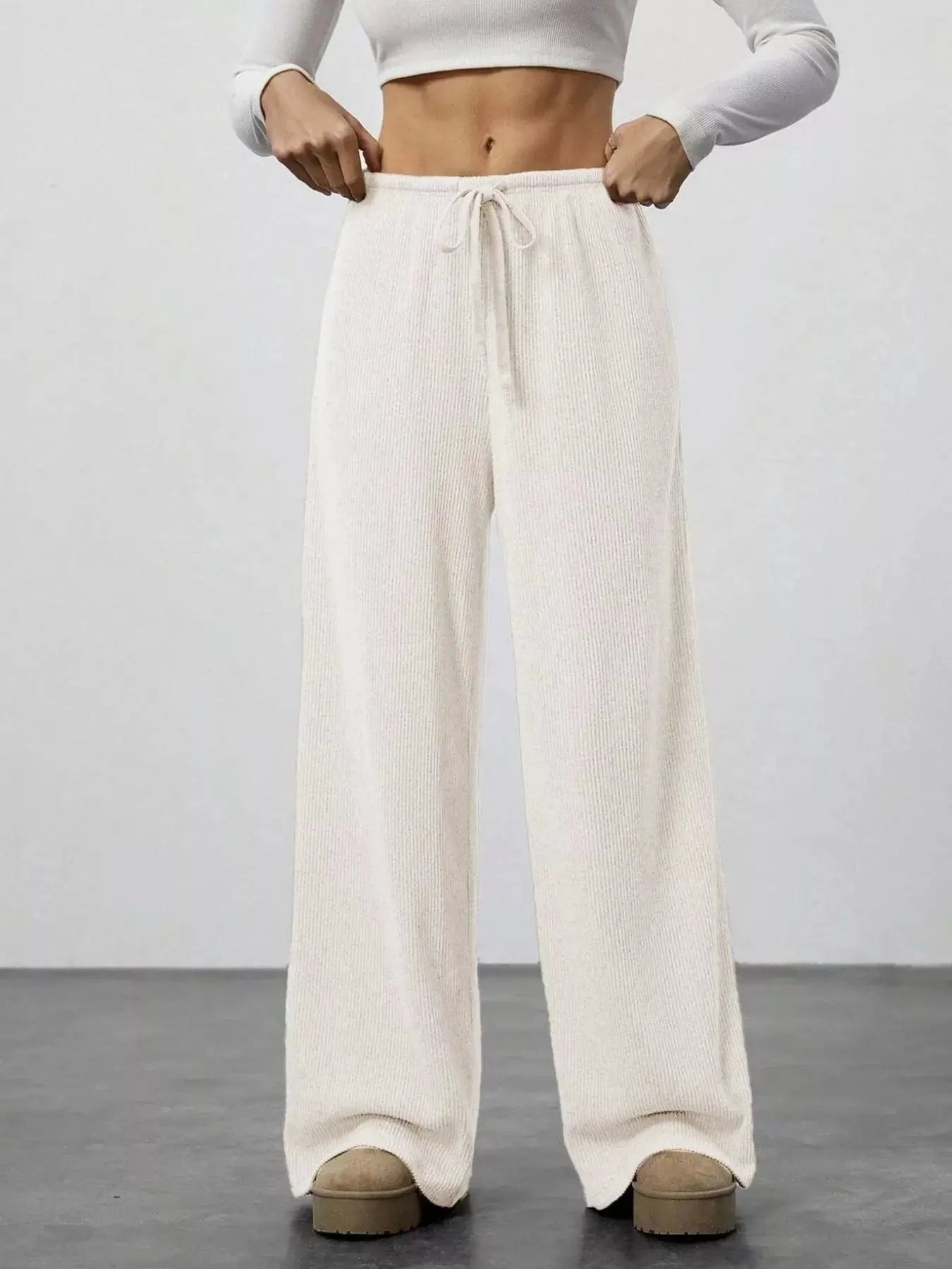 Relaxed Fit Drawstring Pants Simply Love
