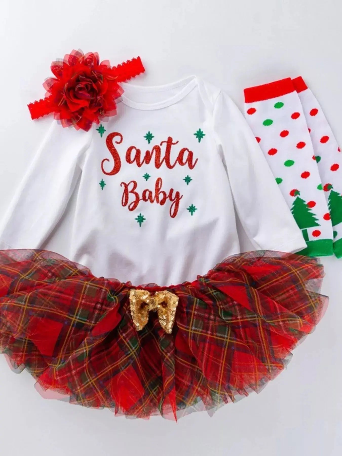 Children's Christmas Santa Baby 4 Piece Outfit Set Simply Love