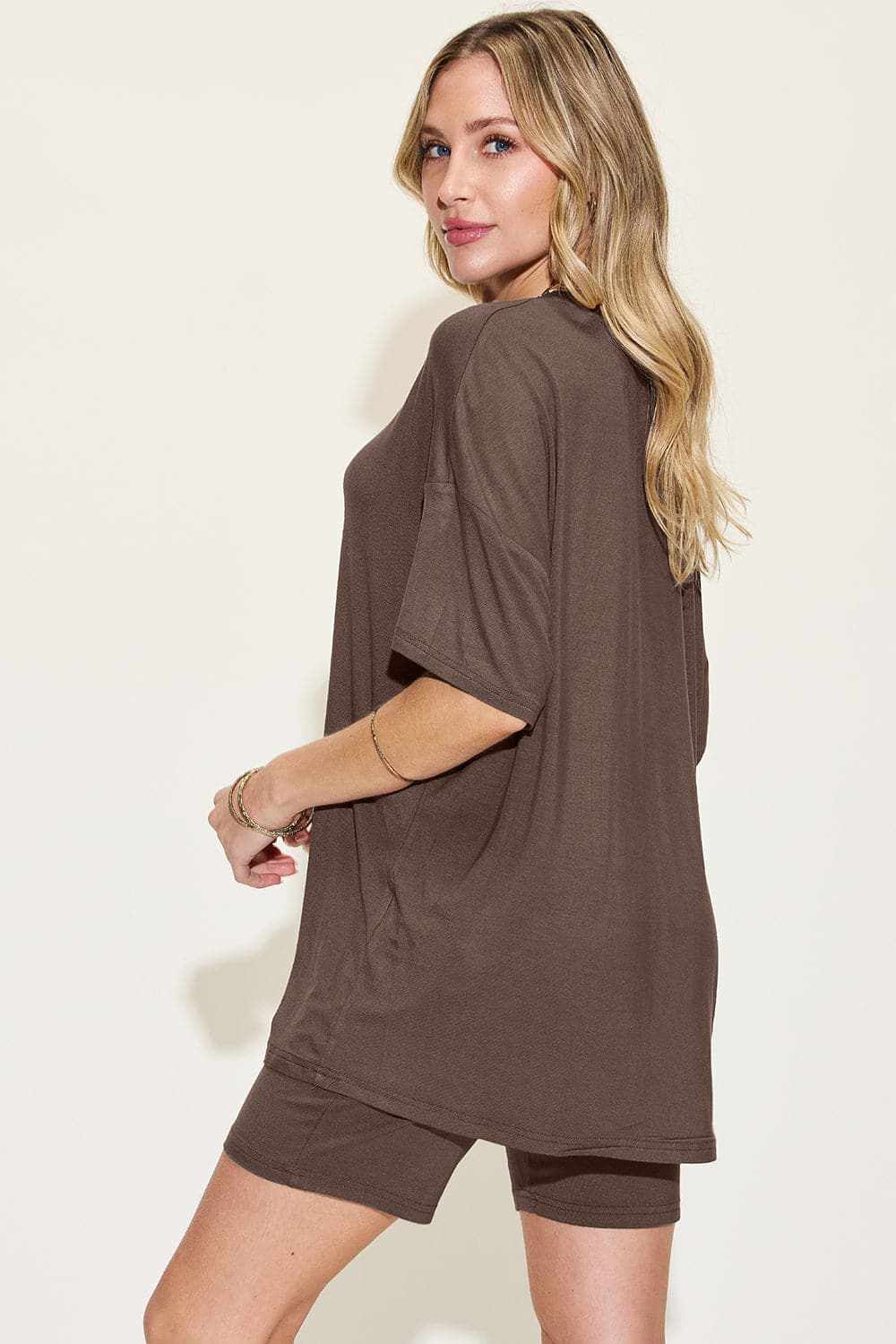 Basic Bae v-neck t-shirt & shorts set - Love Salve 