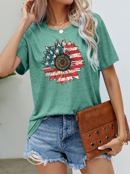Simply Love: Patriotic Flower Graphic Tee