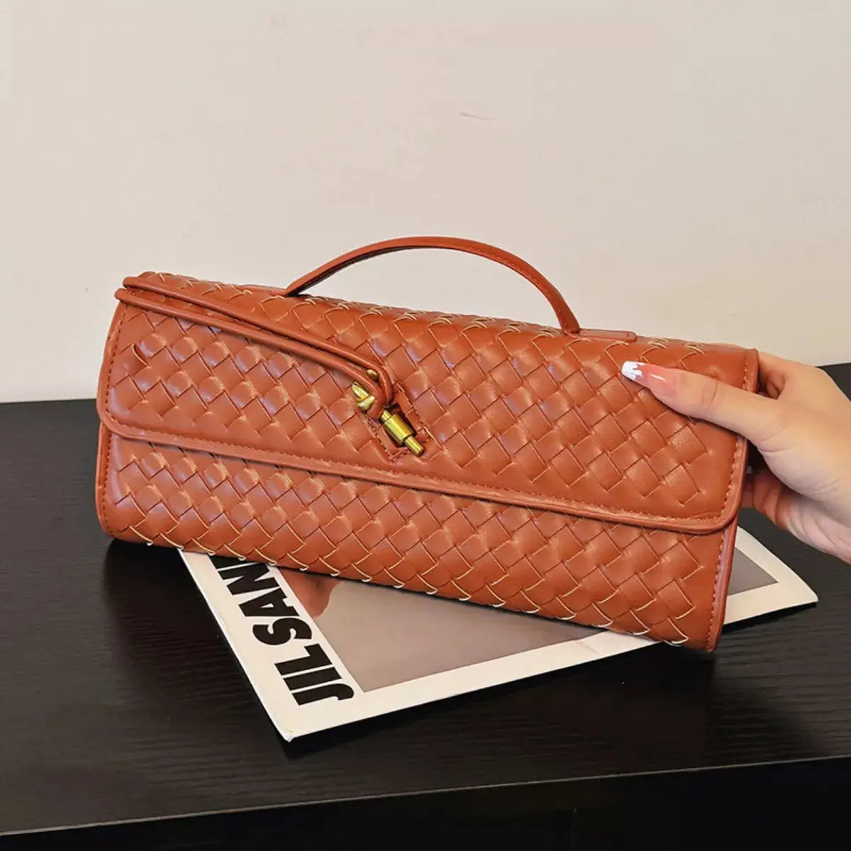 Woven Leather Crossbody Bag Simply Love