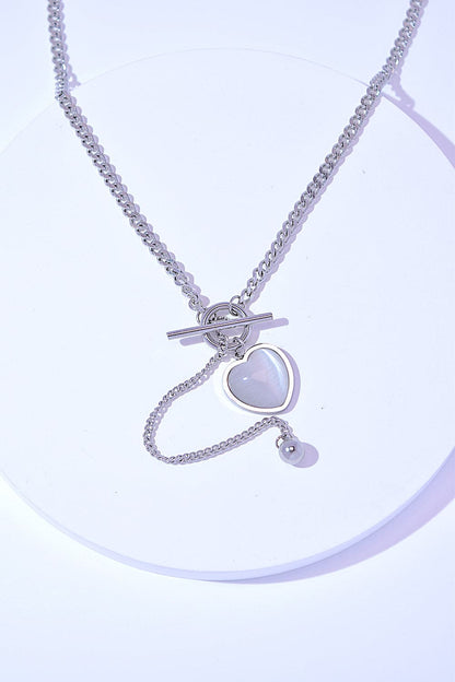 Titanium Steel Heart Necklace.