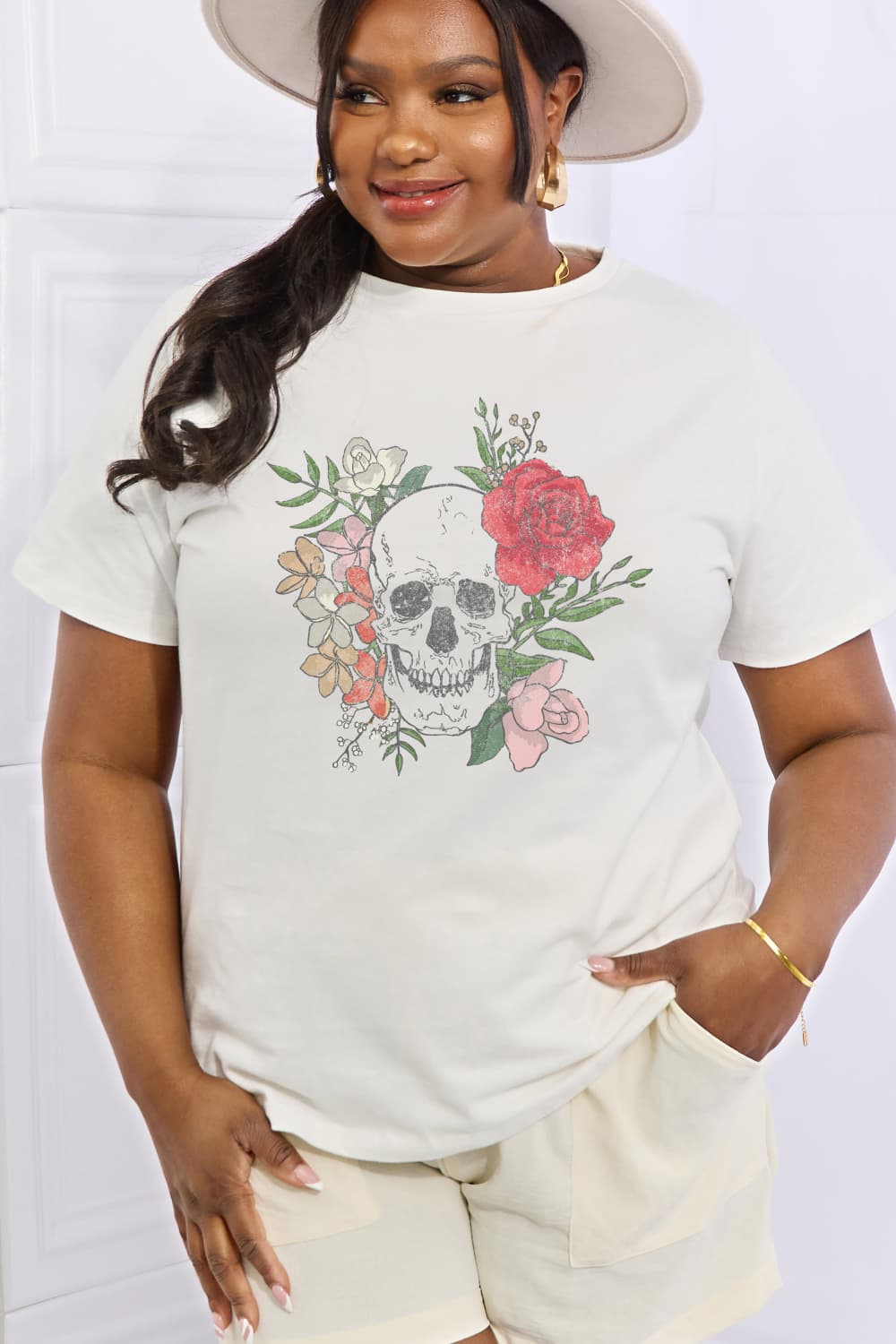 Simply love skull graphic tee