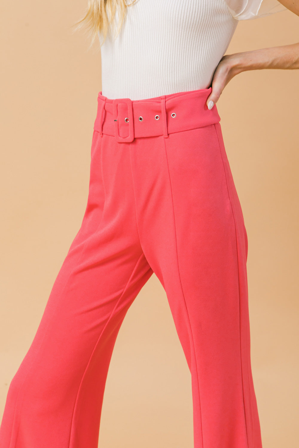 COUNTDOWN THE HOURS WOVEN FLARED PANTS Flying Tomato