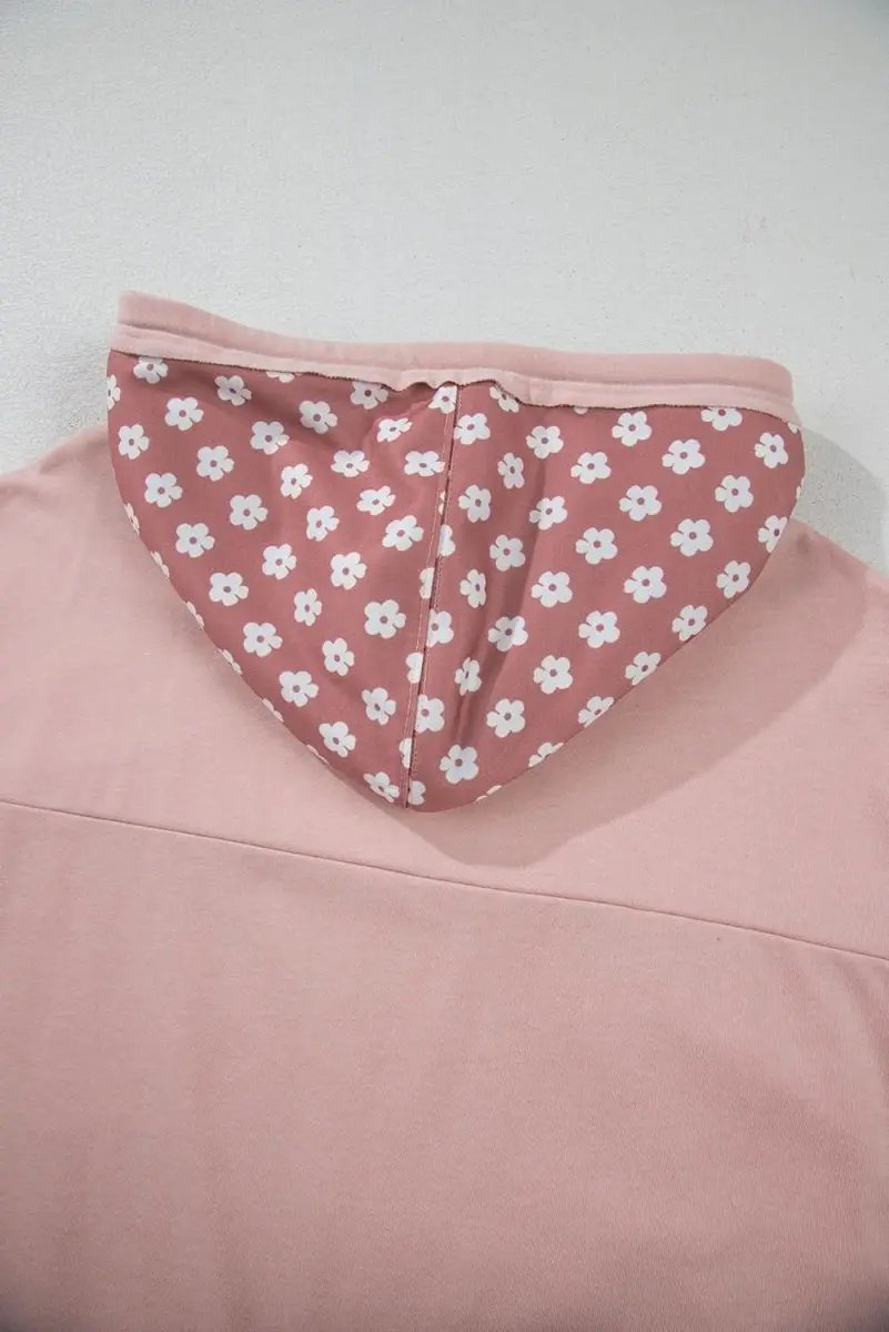 Delicacy Star Patch Graphic Floral Color Block Drawstring Plus Size Hoodie - Love Salve 