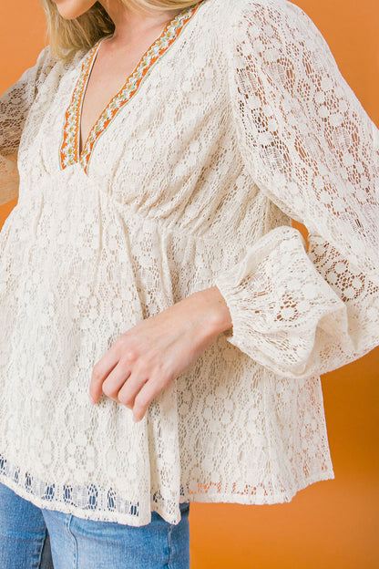 ESSENCE OF ELEGANCE LACE TOP