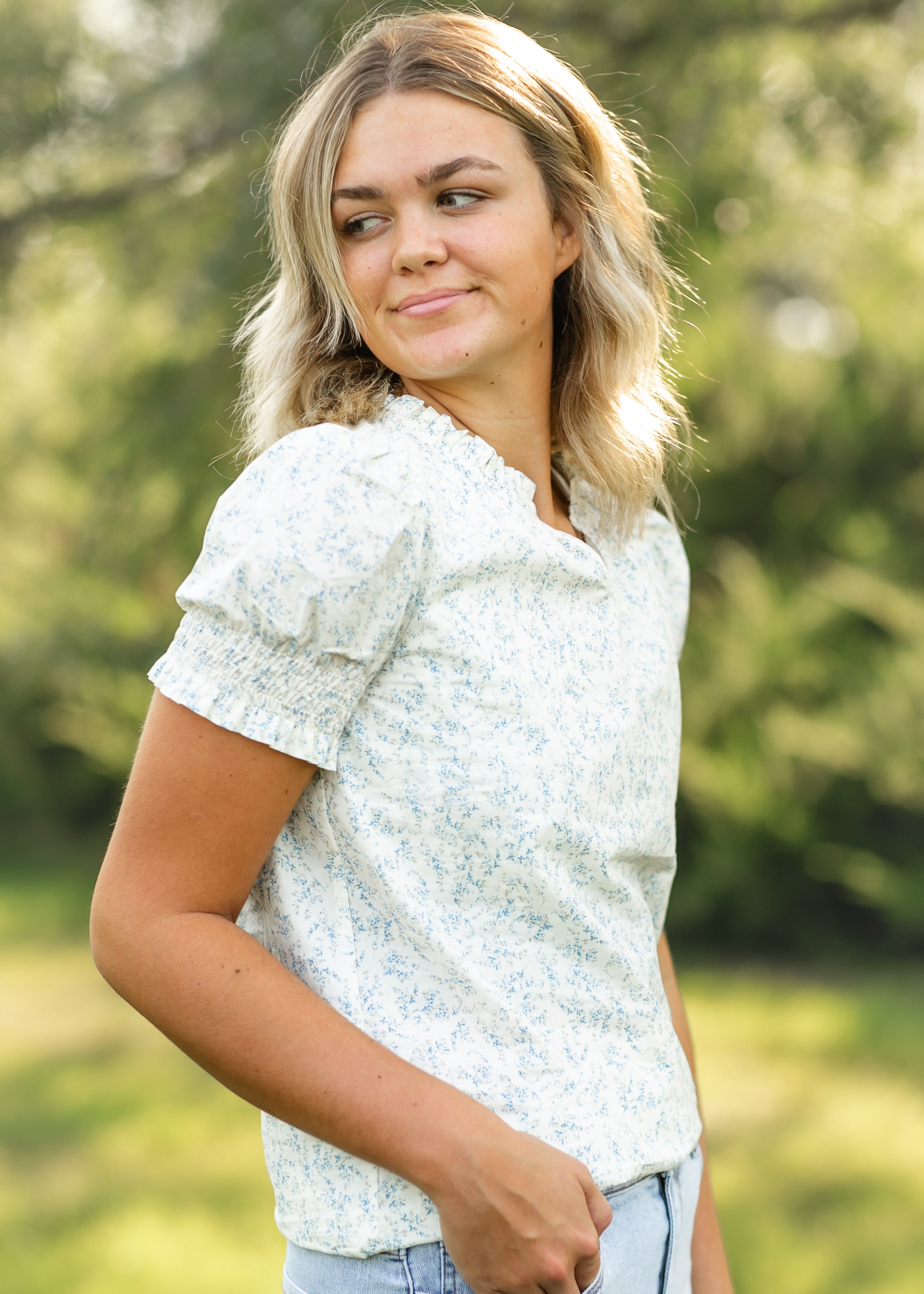 Dempsey Floral Puff Sleeve Top - FINAL SALE Inherit Co.