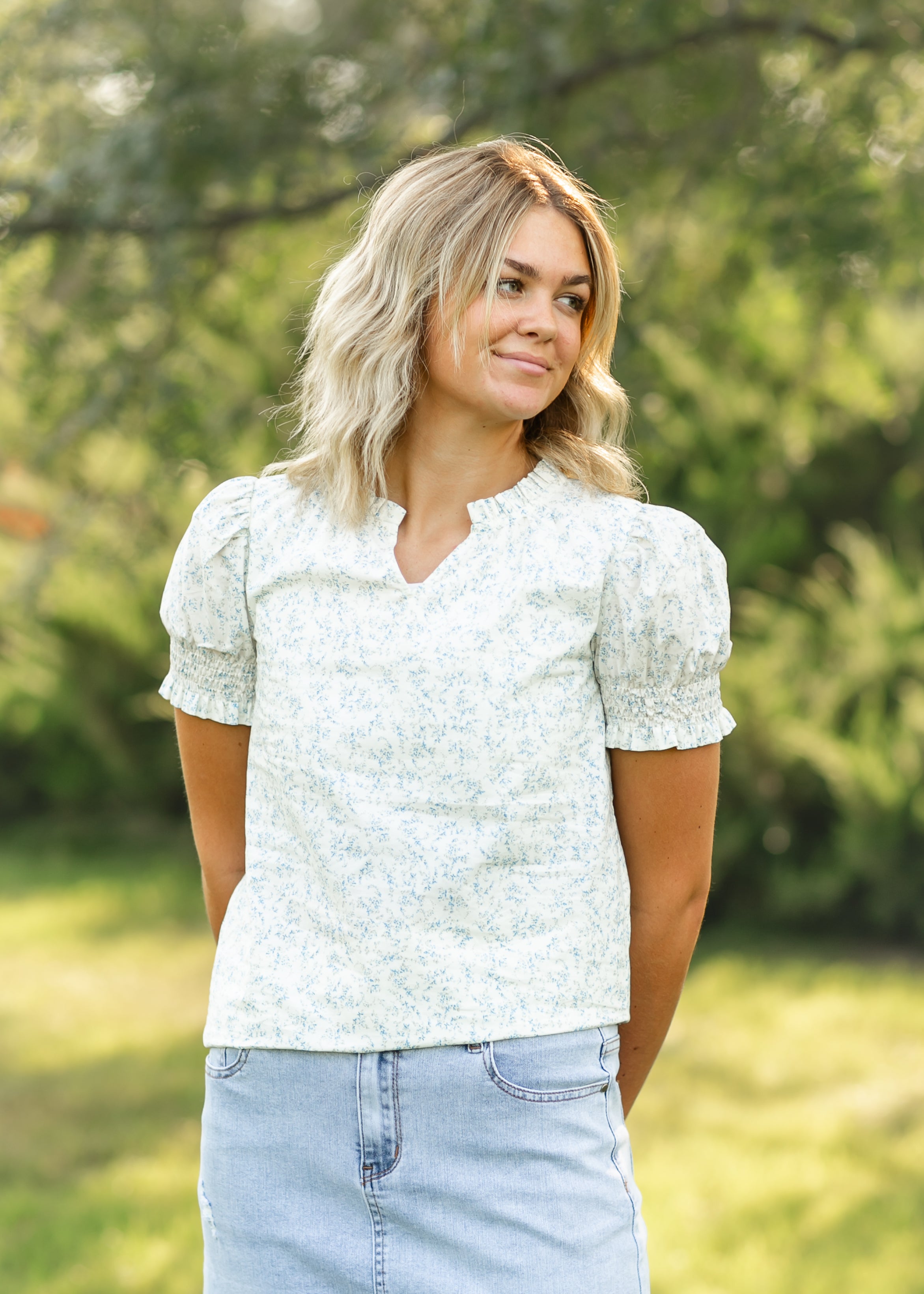 Dempsey Floral Puff Sleeve Top - FINAL SALE Inherit Co.
