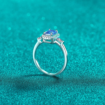 1 Carat Moissanite 925 Sterling Silver Ring.