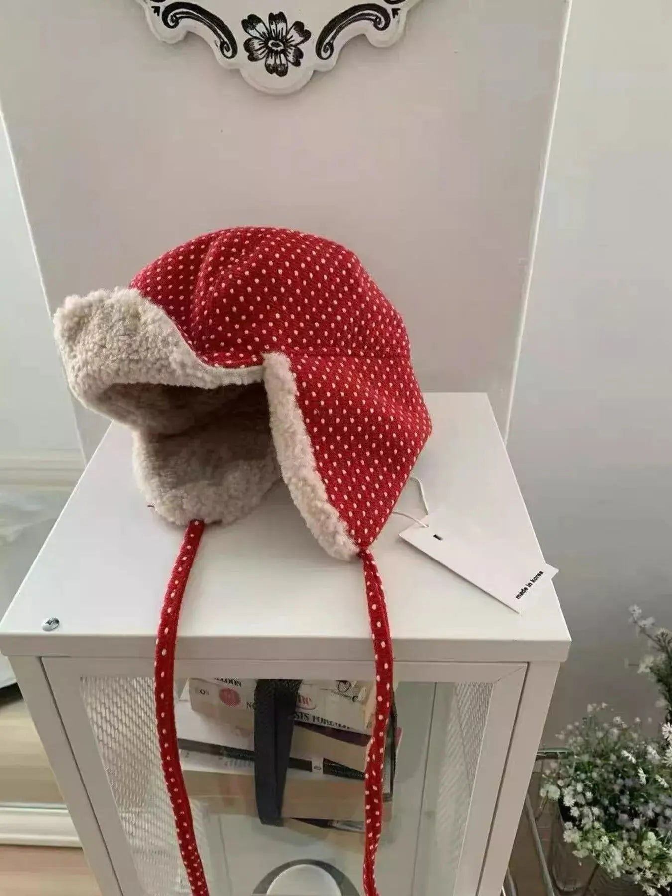Polka Dot Fleece-Lined Hat Simply Love