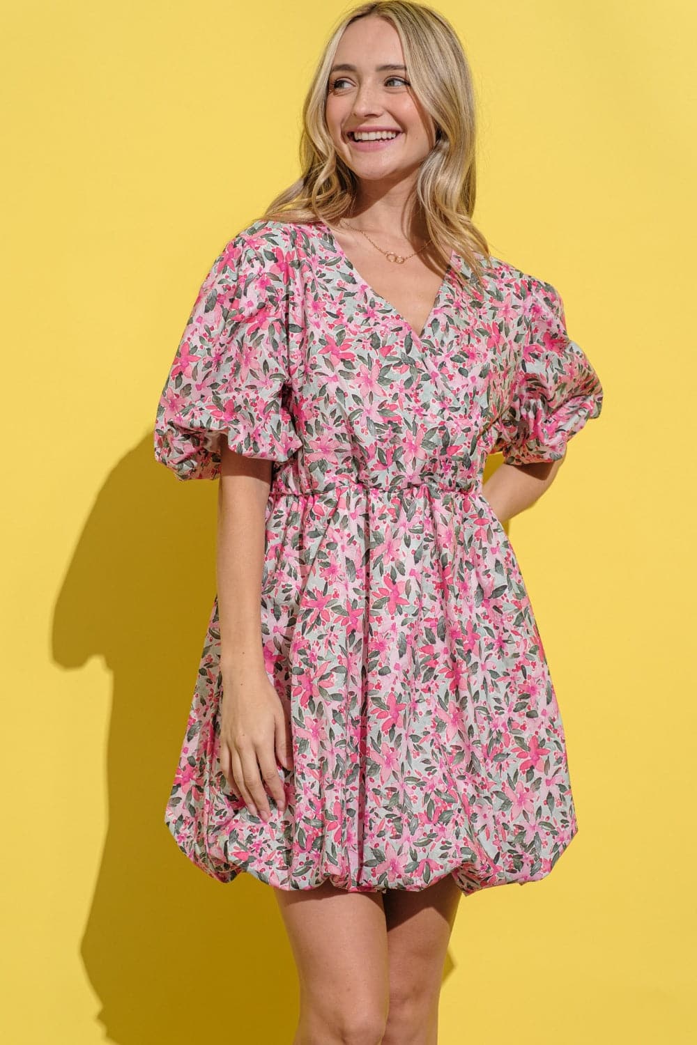 And the why floral puff sleeve dress