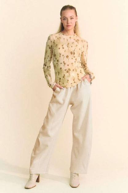 Davi & Dani Casual Drawstring Wide Leg Lounge Pants